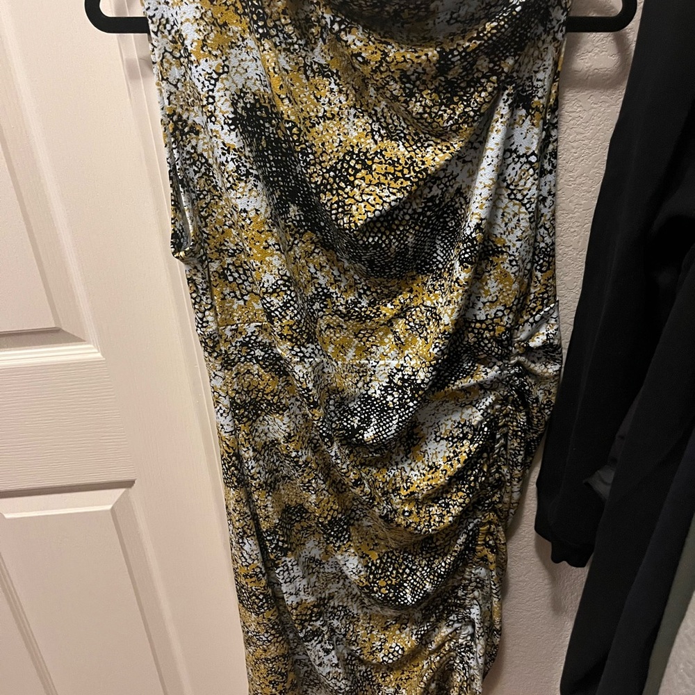 Anthropologie Maya Ruched Cowl Neck Dress Plus size 1X